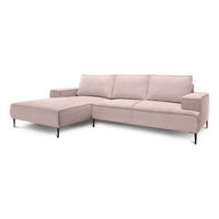 ECKSOFA May Rosa 275 × 44 × 173 cm - Rosa, Textil (275/44/173cm) - Pillovely