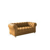 SOFA 2-Sitzer CHESTERFIELD Elegant Klassisch Schick Stoff Whisper Velours Kupfer - Kupferfarben, Holz/Textil (152/77/90cm) - Kaiser Möbel