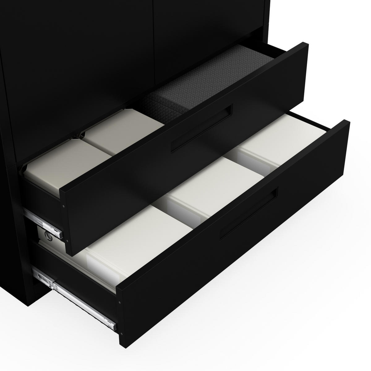 METALLSCHRANK Megan - Schwarz, Metall (90/195/40cm)