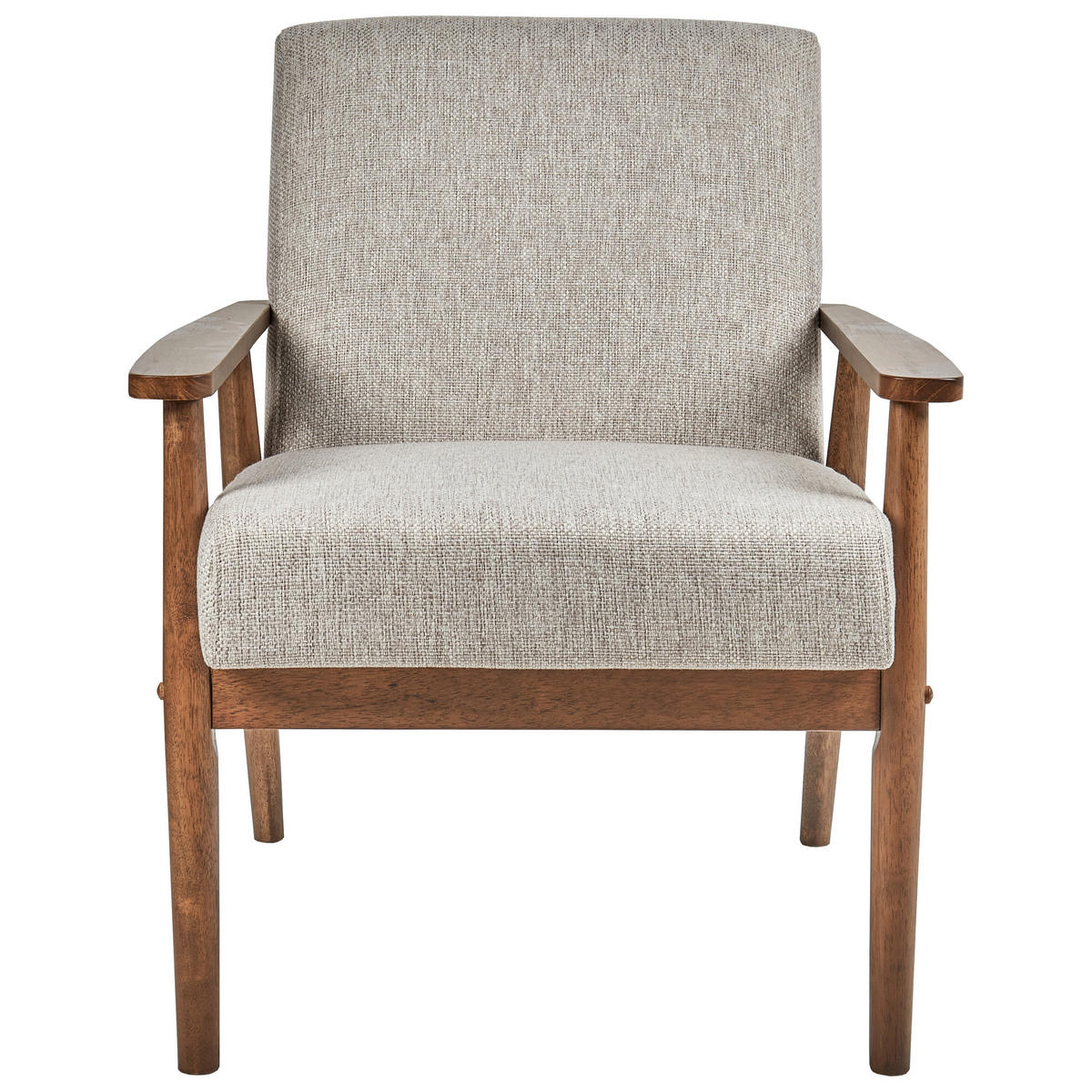 SESSEL Dunkelbraun/Grau Esrum - Grau, Textil (62/79/80cm) - Beliani
