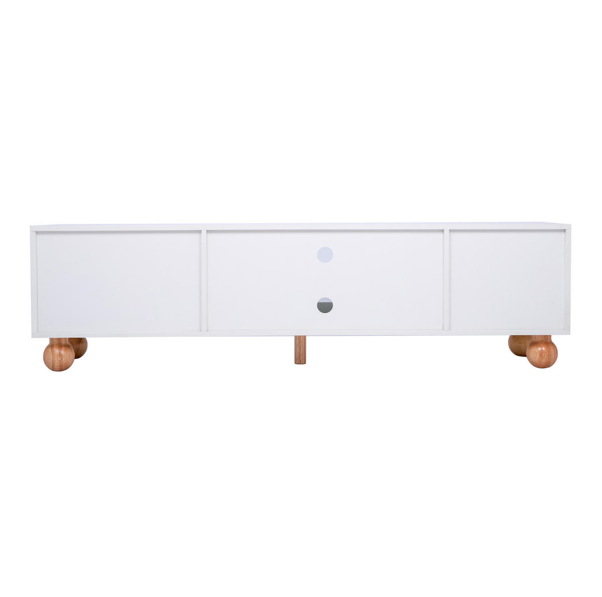 TV-SCHRANK in Weiß mit Glasschiebetür 170/37/47 cm - Weiß, Holzwerkstoff (170/37/47cm) - Redom