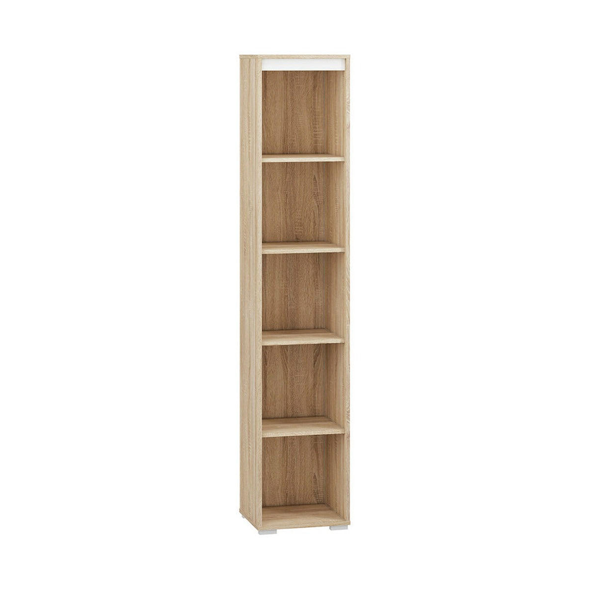 hi-markt Standregal Sonoma Eiche, Weiß 40x200x34 cm