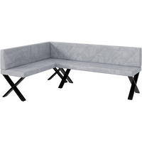 ECKBANK ERIC_X - Hellgrau, Textil (142/196cm) - Meblini