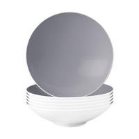 SUPPENTELLER Life Fashion Elegant Grey ø 20 cm 6er Set - Grau, Keramik (20cm) - Seltmann Weiden