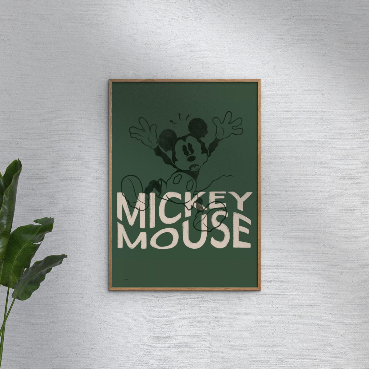 POSTER Disney - Mickey Mouse Wavy Green - Grün, Papier (50/70/0.1cm) - Poster&Frame