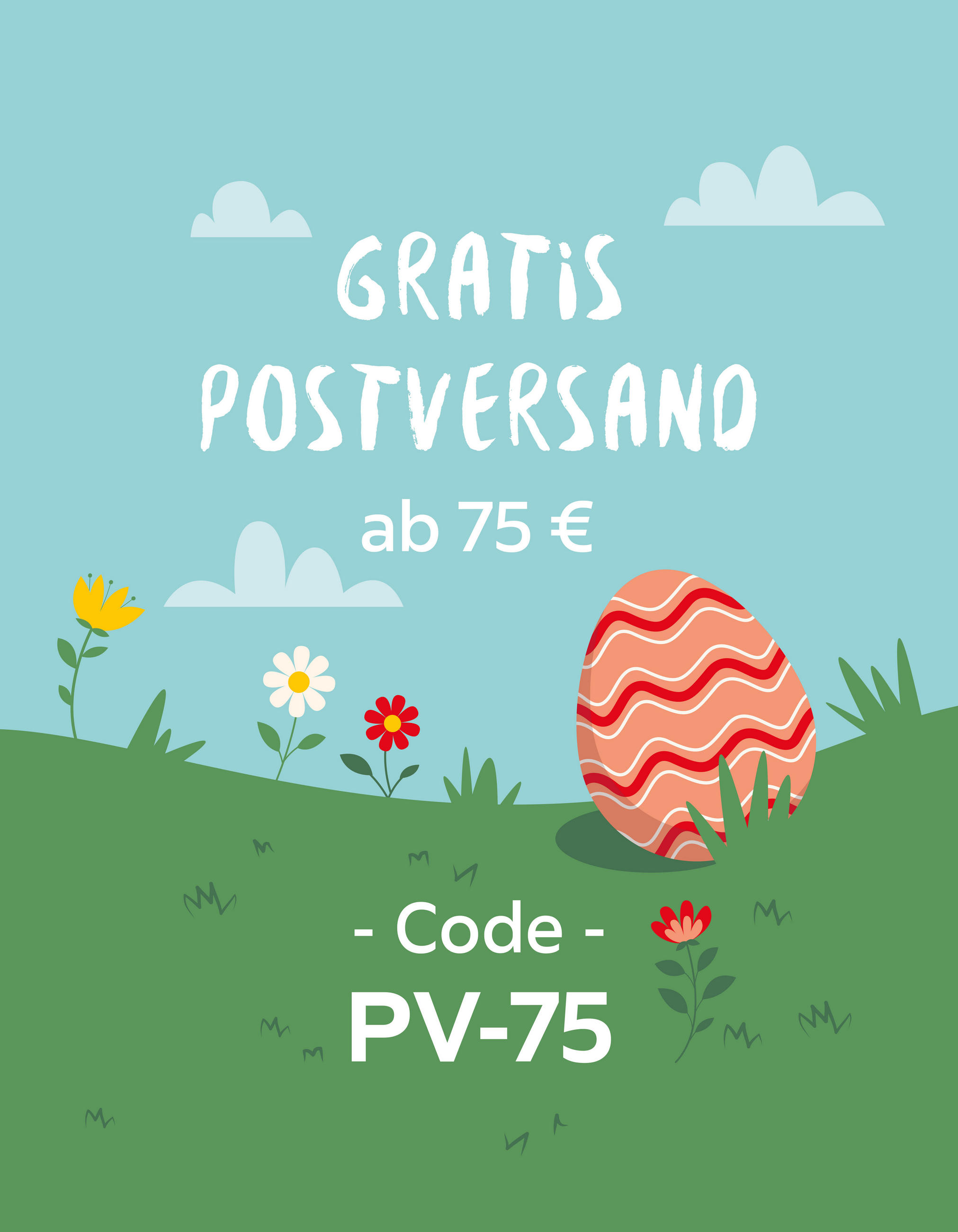 Gratis Postversand ab 75€ - Code: PV-75