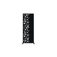 SICHTSCHUTZPANEELE dekorativ 3er-Set Sunny schwarz H.160cm, linke Seite mit Muster - Schwarz, Metall (60/160cm) - Casanoov