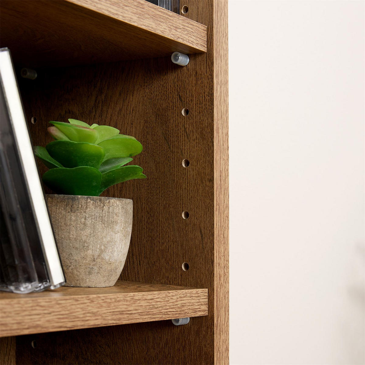 CD/DVD- REGAL CHART - Eichefarben, Holzwerkstoff (20/186/17cm) - CARO-Möbel