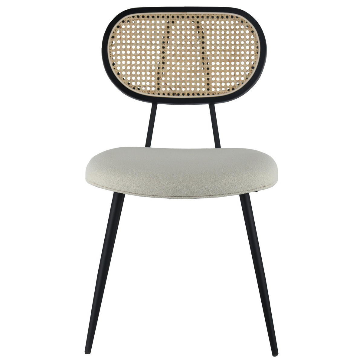 STÜHLE Elena Ecru 2er-Set - Beige, Metall (48/82/56cm) - Happy Garden