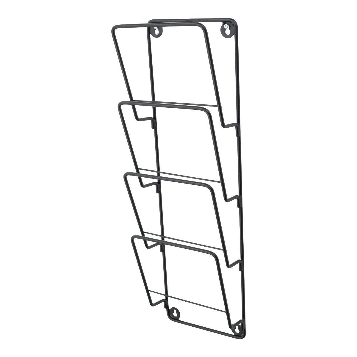 ZEITSCHRIFTENSTÄNDER Cleve Schwarz - Schwarz, Metall (18/61/8cm) - LOFT42