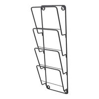 ZEITSCHRIFTENSTÄNDER Cleve Schwarz - Schwarz, Metall (18/61/8cm) - LOFT42