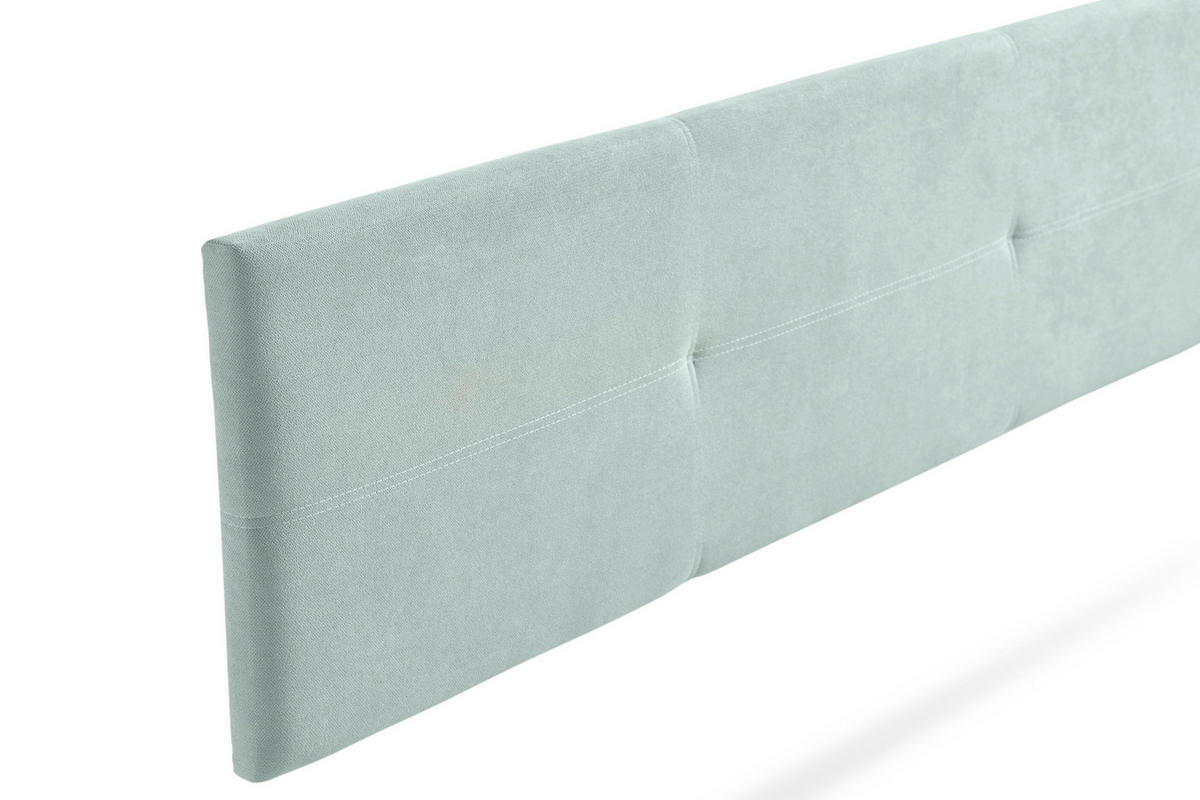 KOPFTEIL gepolstert ALMA Aqualine 90x50x5 cm - Wassergrün - Moonia - Pastellgrün, Holz (90/5/50cm)