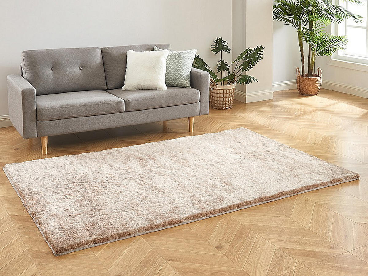 WOHNZIMMERTEPPICH - 200 cm x 140 cm - Stoff - Taupe - DOLCE - Taupe, Textil (200/140cm) - Vente-Unique
