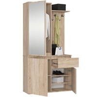 ŠATNÍK dub Sonoma 95/183/35 - Sonoma dub, kompozitní dřevo (95/183/35cm) - RAUMHIRSCH FURNITURE