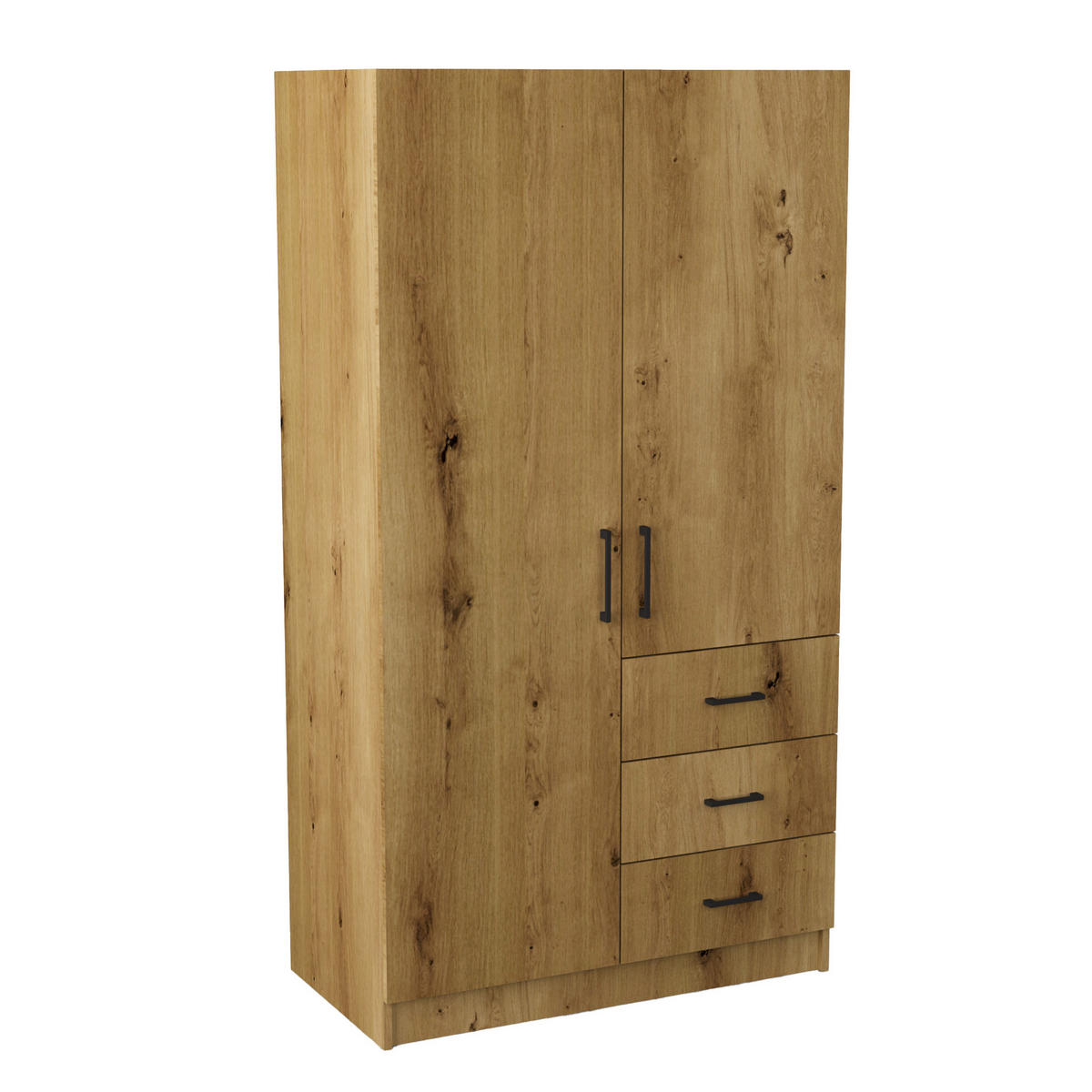 DREHTÜRENSCHRANK PINELLO 96/177/50 cm 2-türig Eiche Artisan - Eiche Artisan, Holzwerkstoff (96/177/50cm) - MASSENO