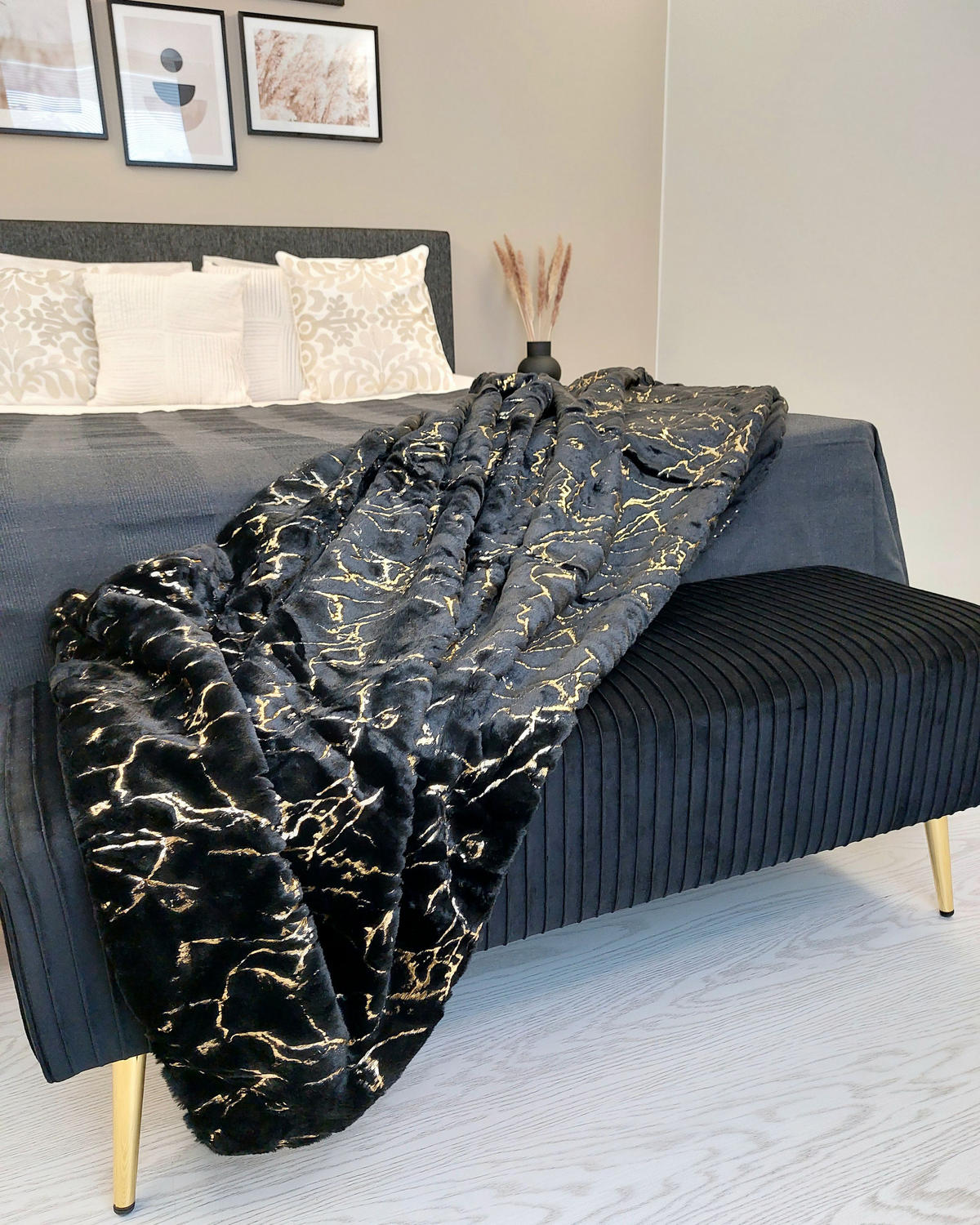 DEKA Černá Godavari 150/200 cm - černá, textil (150/200cm) - Beliani