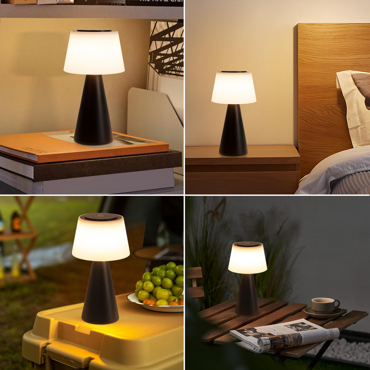 LED TISCHLEUCHTE Nathaniel - Schwarz, Kunststoff (13/13/26cm) - Nettlife
