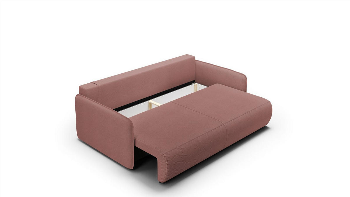 SCHLAFSOFA Calgary - Rosa, Holzwerkstoff/Textil (216/86/105cm) - Fun Möbel
