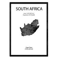 POSTER Länder & Kontinente Südafrika A3 Rahmenlos - Klar, Papier (29.7/5/42cm) - Nacnic