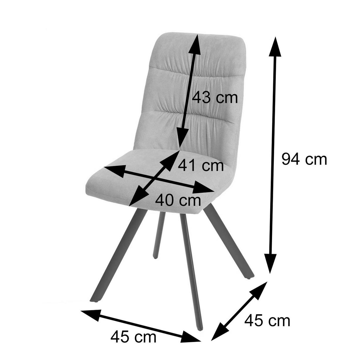 ESSZIMMERSTUHL Anthrazit 2er-Set - Anthrazit, Textil (45/94/45cm) - Jamb