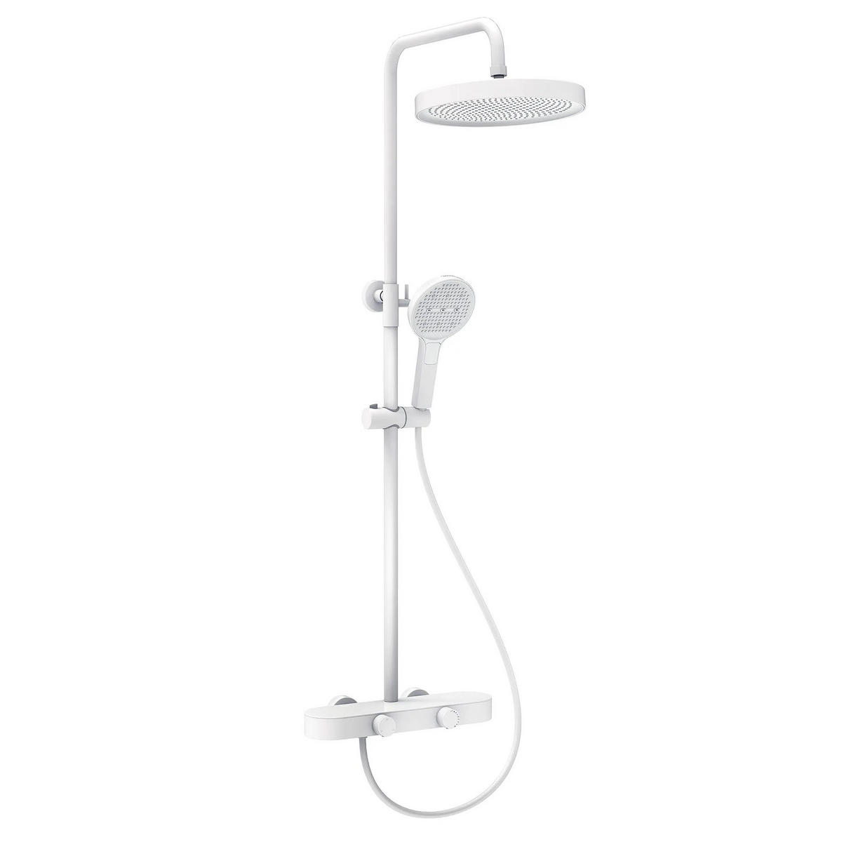 DUSCHGARNITUR Rea Creo White - Weiß, Metall (15.5/128/37cm) - REA