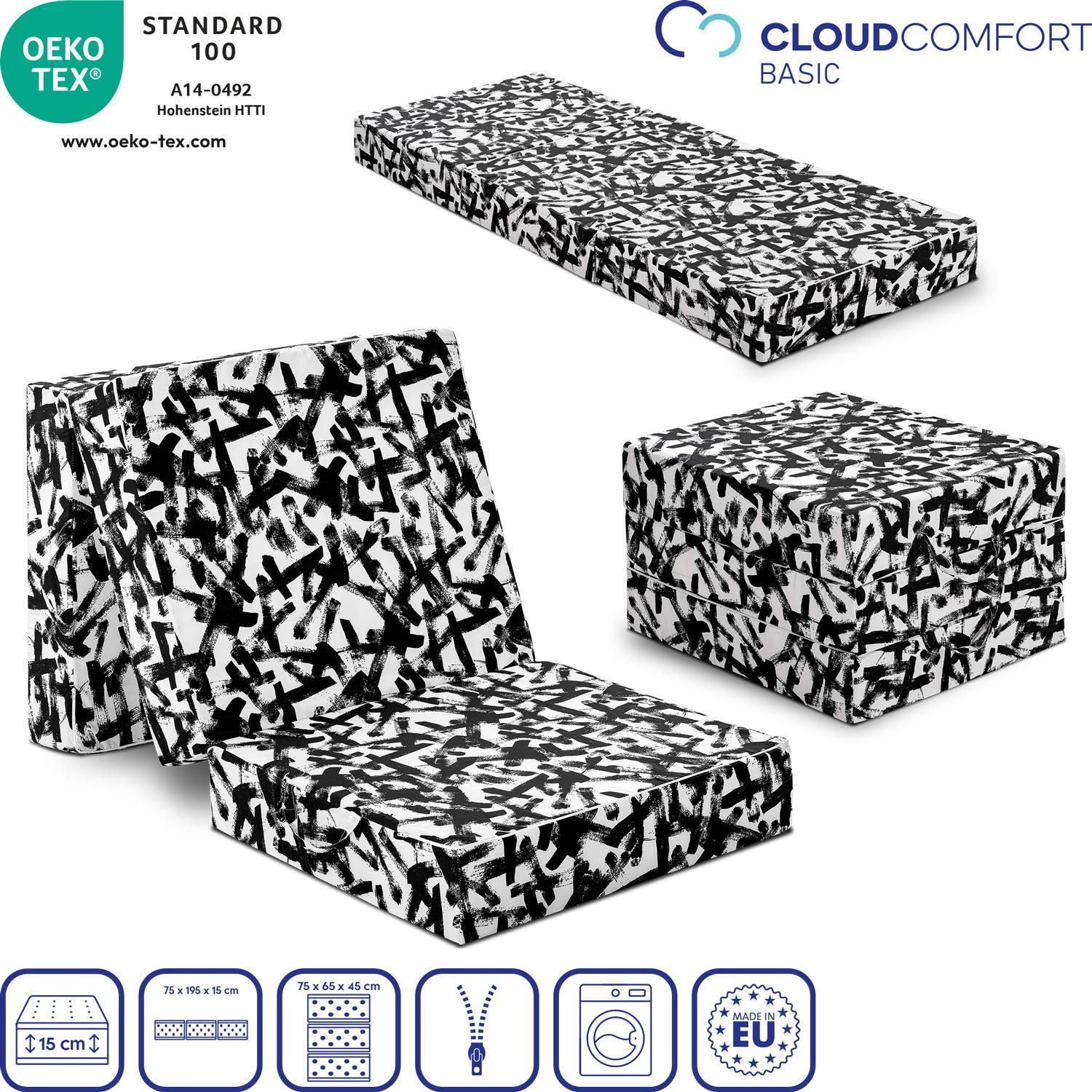 KOMFORTSCHAUMMATRATZE Basic 75x195 cm - Weiß, Textil (75/195cm) - CloudComfort
