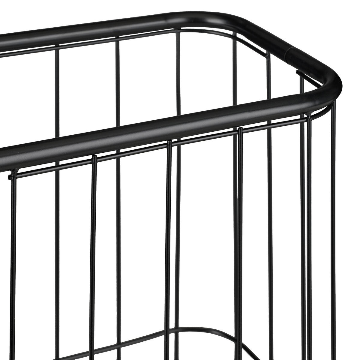 STOJAN na lopty - čierna, kov (60/87/23.5cm) - Relaxdays