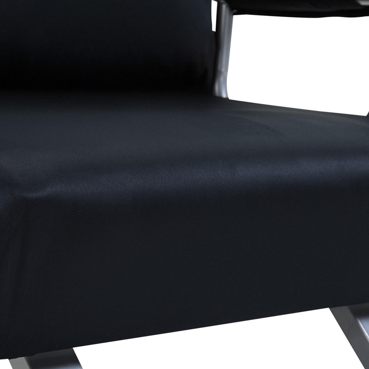SCHLAFSOFA 3-in-1 DE-08264 Gästebett & Sessel inkl. Kissen Schwarz - Schwarz, Metall (69/80/65cm) - ComfortXL