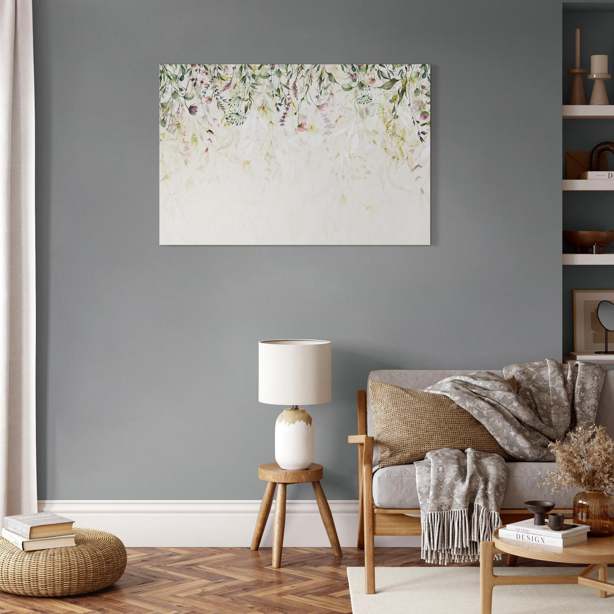 LEINWANDBILD Blütenknospen 90x60 cm - Multicolor, Holz (90/60cm) - LUMASOUL