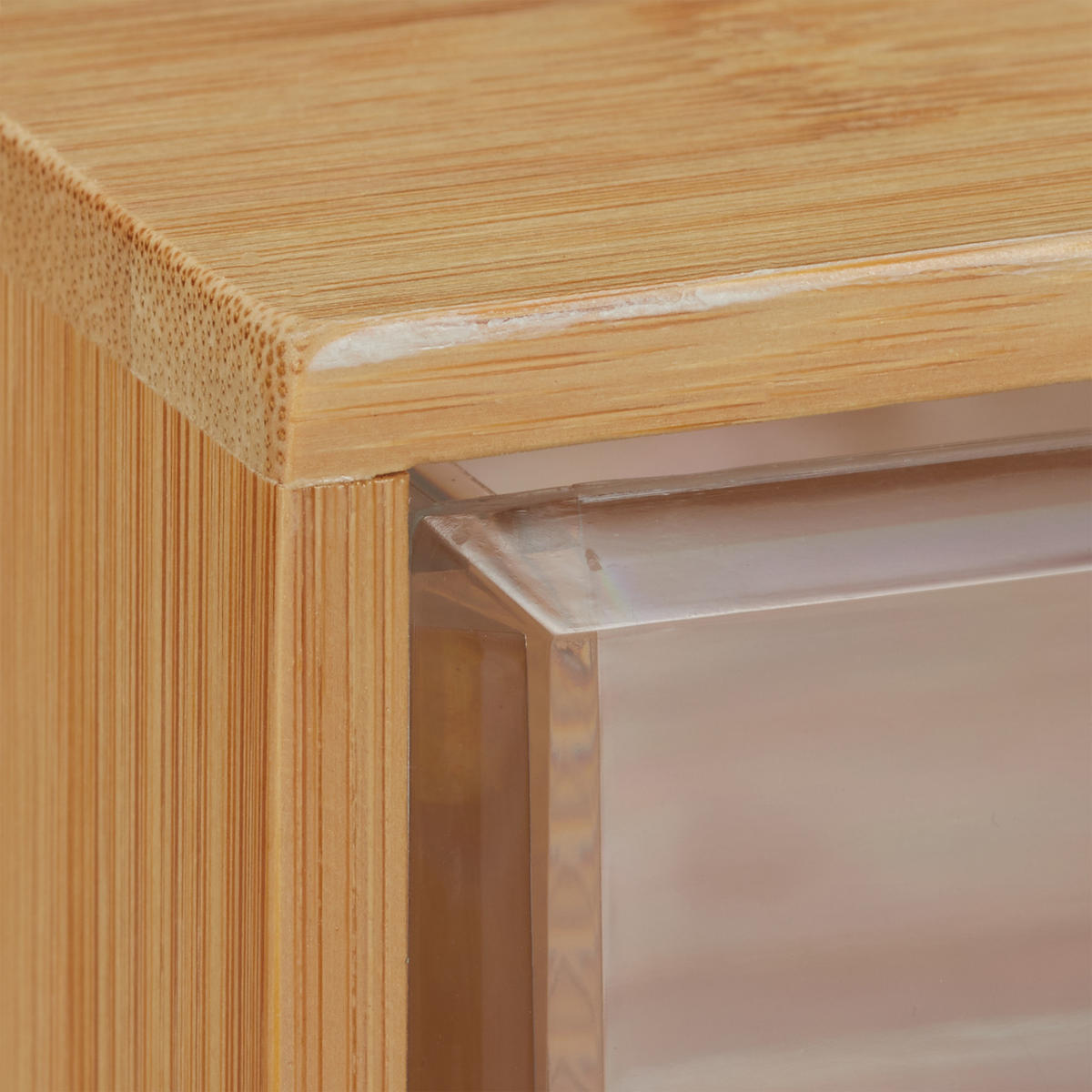 ORGANIZATOR kozmetike - večbarvno, umetna masa/les (30/15/17.5cm) - Relaxdays