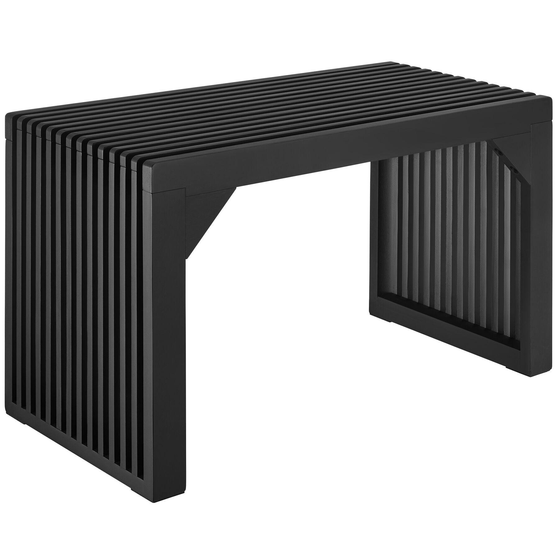 SITZBANK Ribb, Belastbarkeit 350 kg, schwarz - Schwarz, Holz (73/43/35cm) - tectake