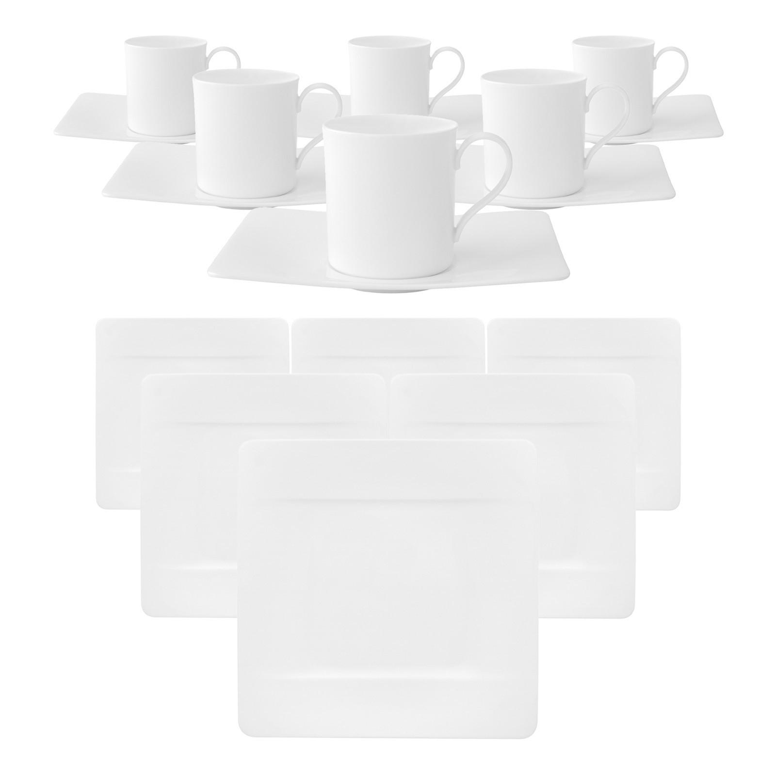 KAFFEESERVICE Modern Grace weiß 18er Set - Weiß, Keramik (1/1/1cm) - Villeroy & Boch