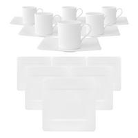 KAFFEESERVICE Modern Grace weiß 18er Set - Weiß, Keramik (1/1/1cm) - Villeroy & Boch
