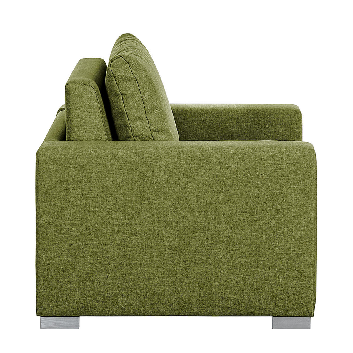 SCHLAFSESSEL - Silberfarben/Grün, Textil (110/90/90cm) - home24
