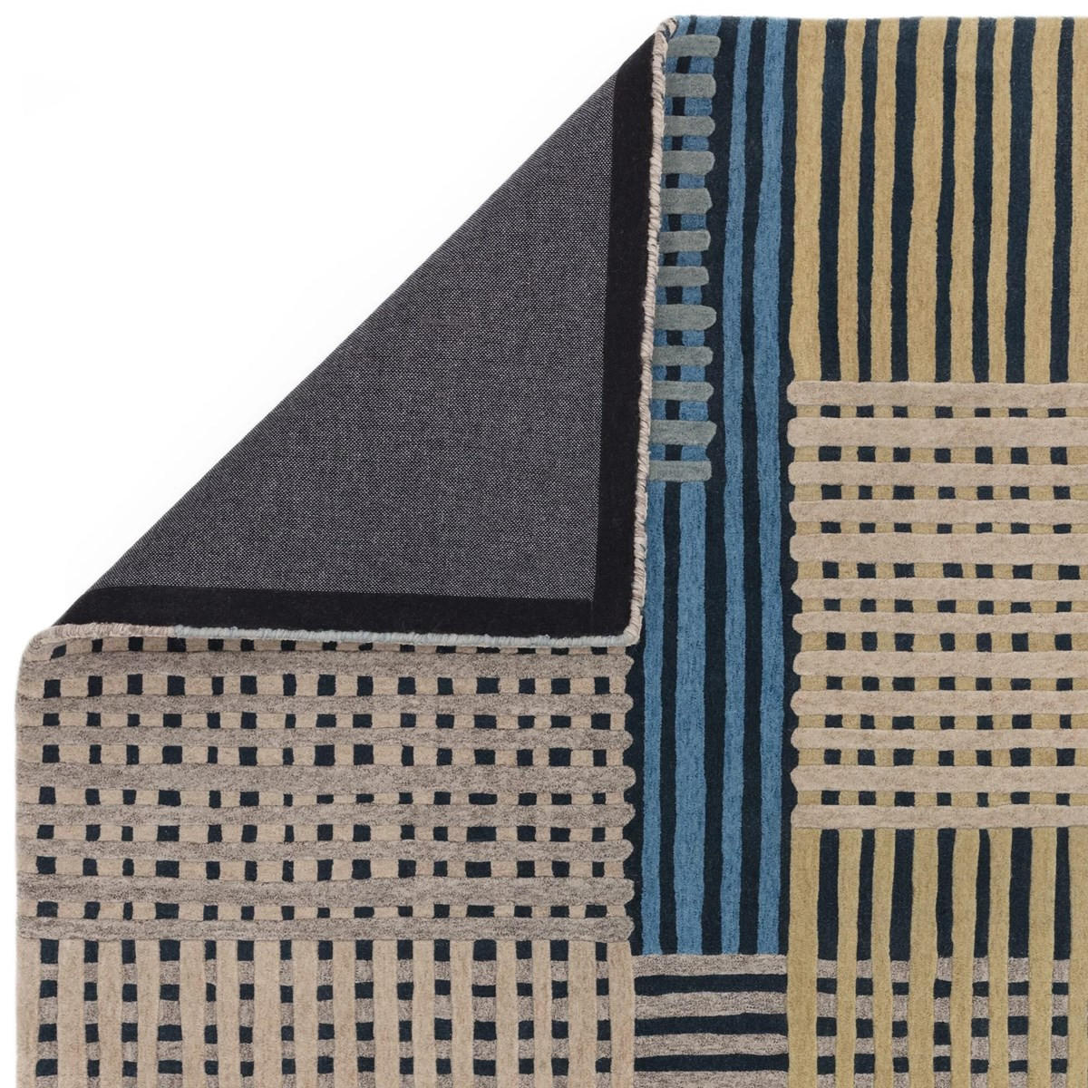 TEPPICH Moderner aus Wolle für Wohn- und Schlafzimmer FACET Blau 200 x 290 cm - Blau, Naturmaterialien (200/290cm) - Novatrend