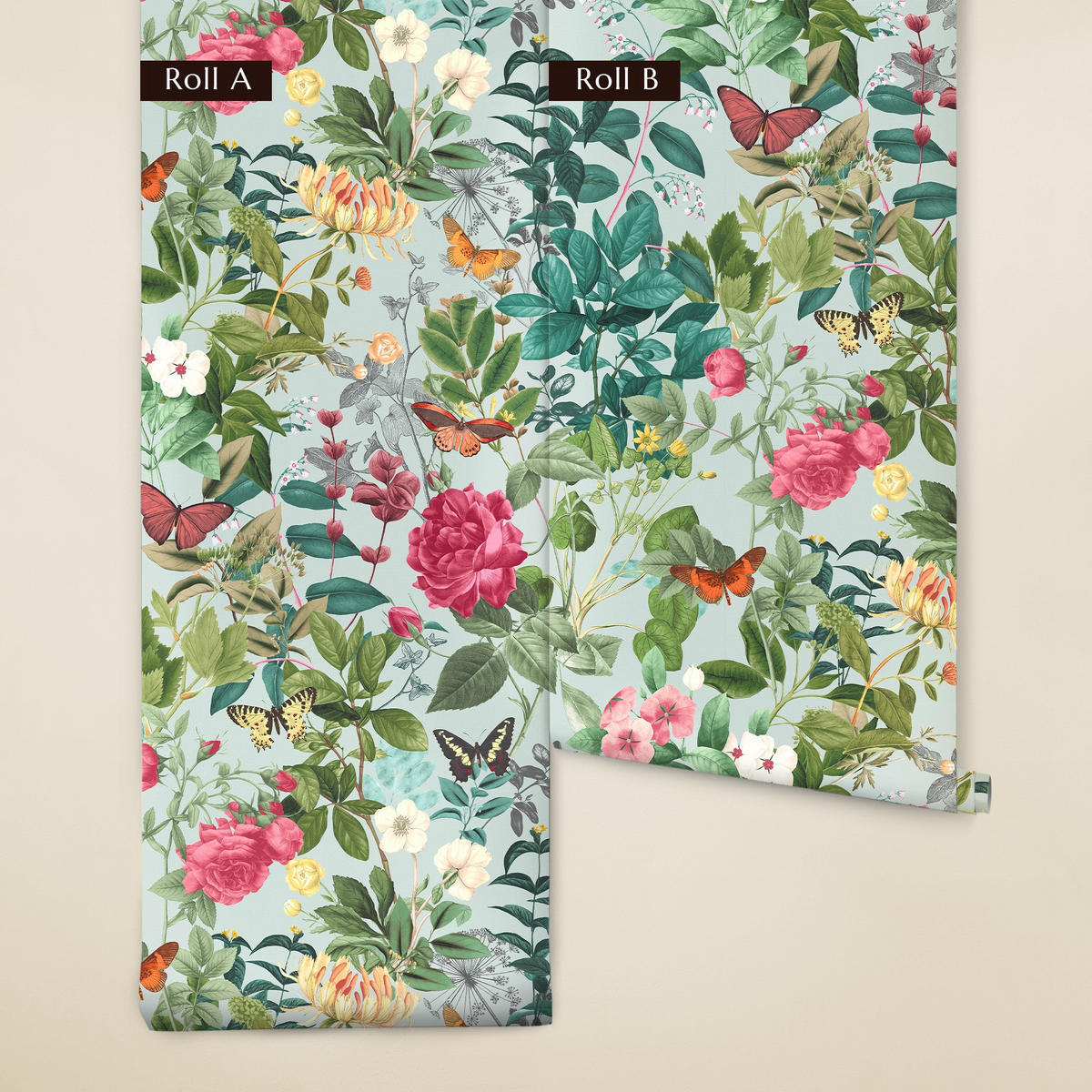 VLIESTAPETE Bodnant Garten 1000x52cm - Blau/Multicolor, Papier/Kunststoff (52/1000cm) - Graham & Brown