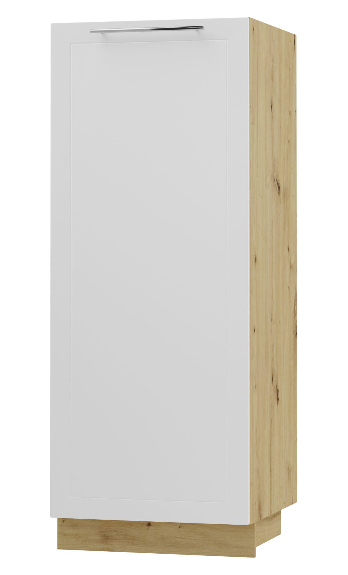 Feldmann-Wohnen Geschirrschrank Weiß, Eiche Artisan 60x154x59 cm