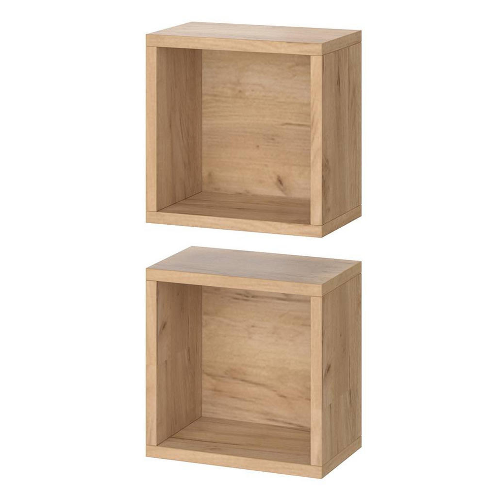 Vicco SKŘÍŇKA DO KOUPELNY Senyo Zlatý mocný dub 25 x 25 cm Sada 2 kusů