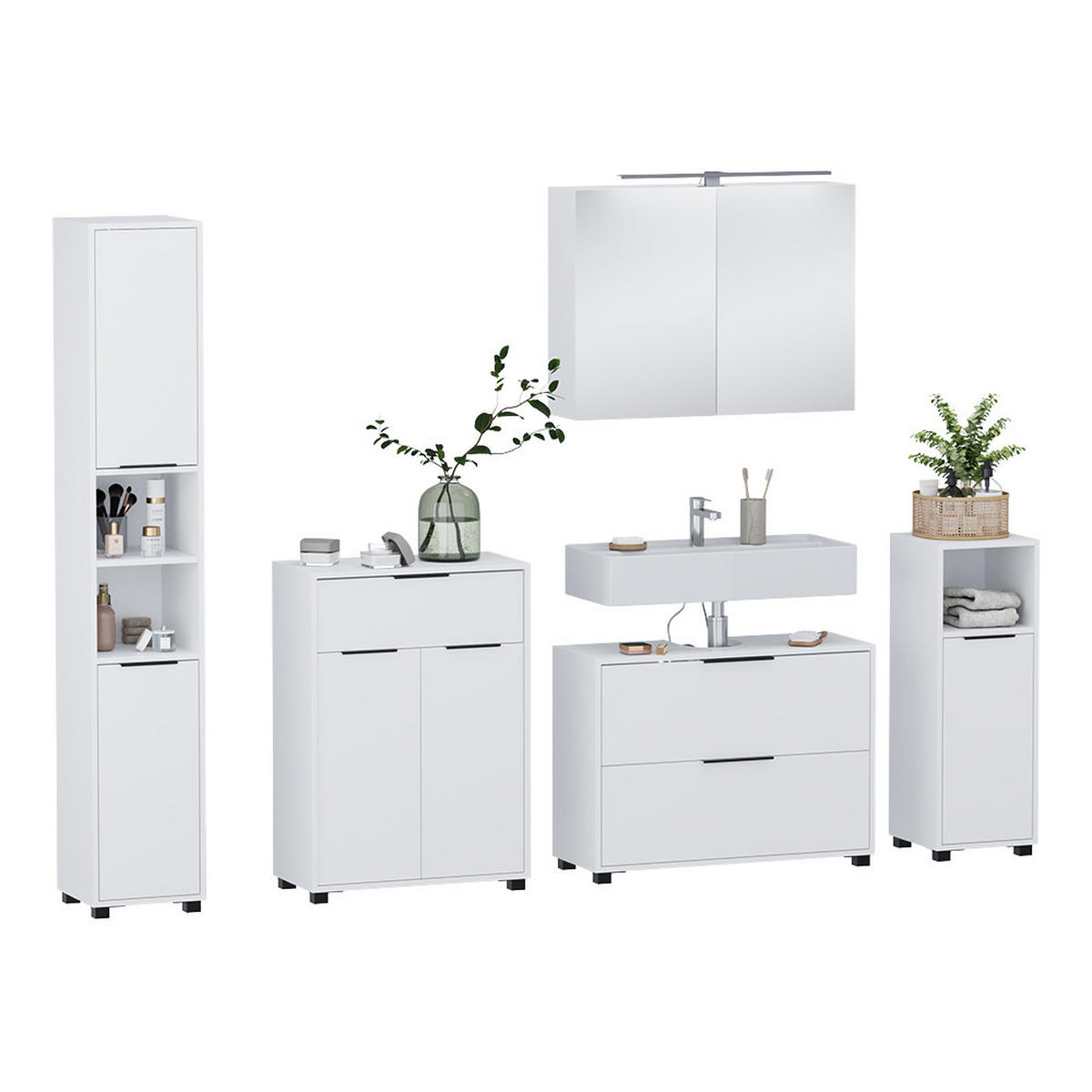 KOUPELNOVÝ NÁBYTEK Alina Bílá - bílá, kompozitní dřevo (80/60/30cm) - Vicco