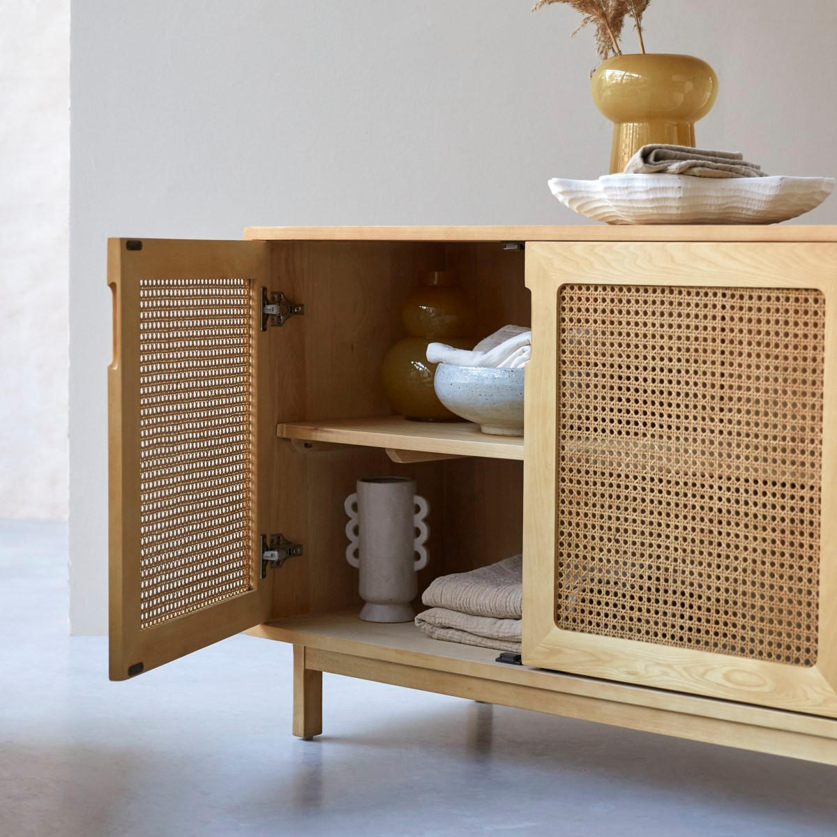 SIDEBOARD Luis Natur aus Ulme - Naturfarben, Holz (160/75/45cm) - Tikamoon
