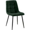 STUHL Samt Grün - Schwarz/Grün, Textil/Metall (45/84/55cm) - CLP