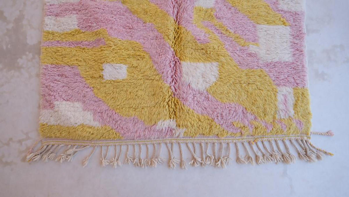 BERBERTEPPICH aus Marokko aus Wolle 200x 300 cm - Pink, Naturmaterialien (200/300cm) - AFK Living