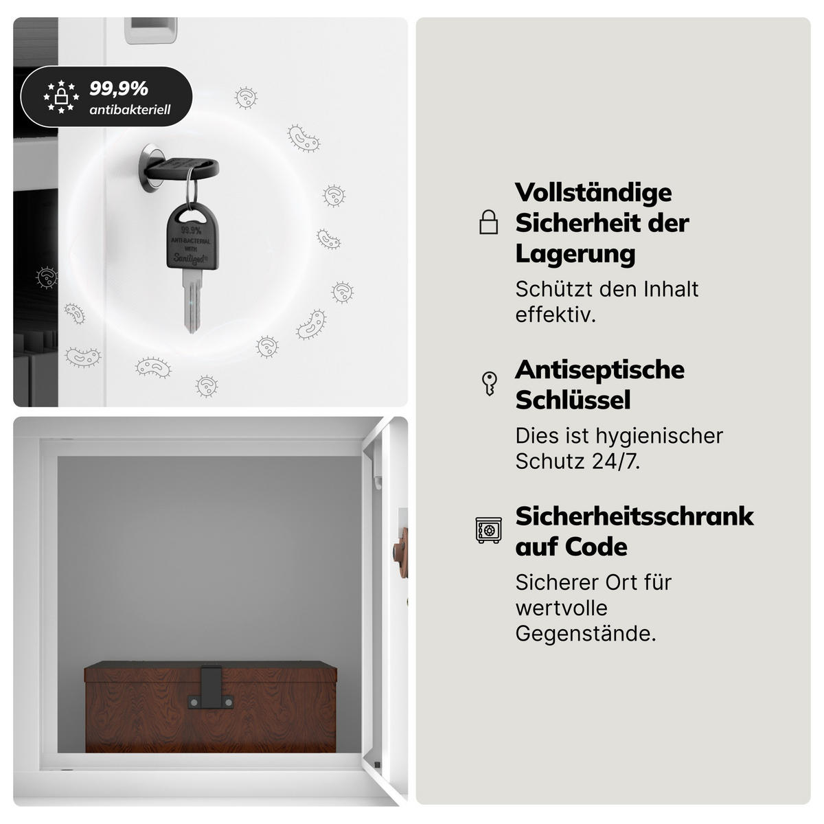 AKTENSCHRANK FILIP II 185x90x40 cm - Weiß, Metall (90/185/40cm) - Jan Nowak