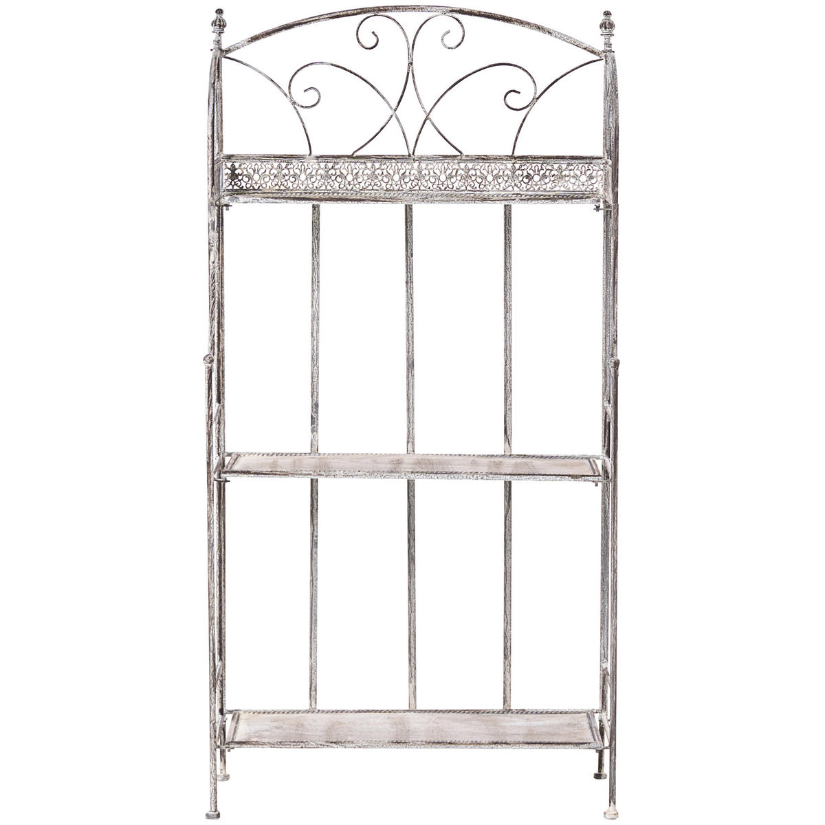 REGAL 60 /30 cm Grau Villadose - Grau, Metall (60/117/30cm) - Beliani