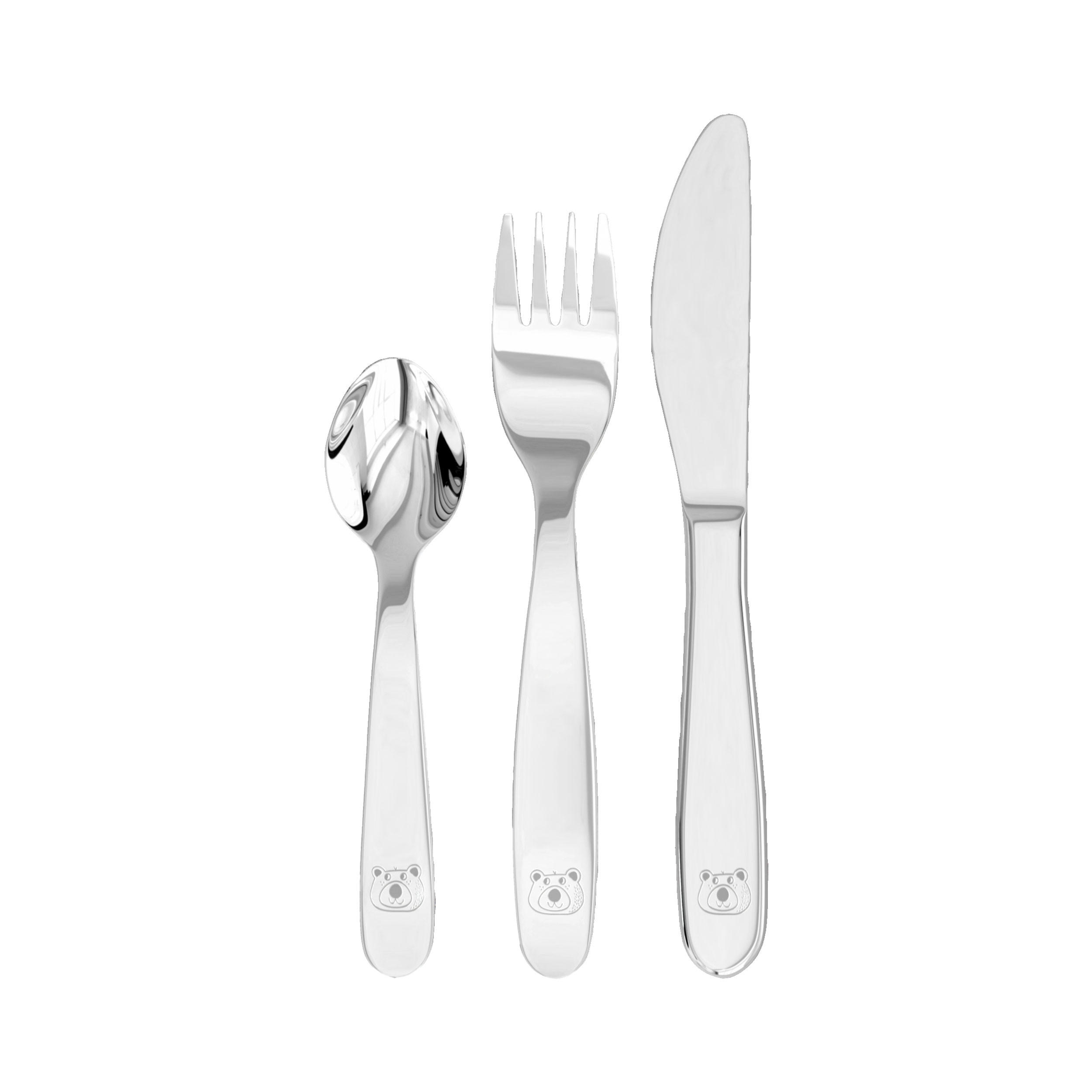 KINDERBESTECK Wald, 3-tlg. - Multicolor, Metall - Haba