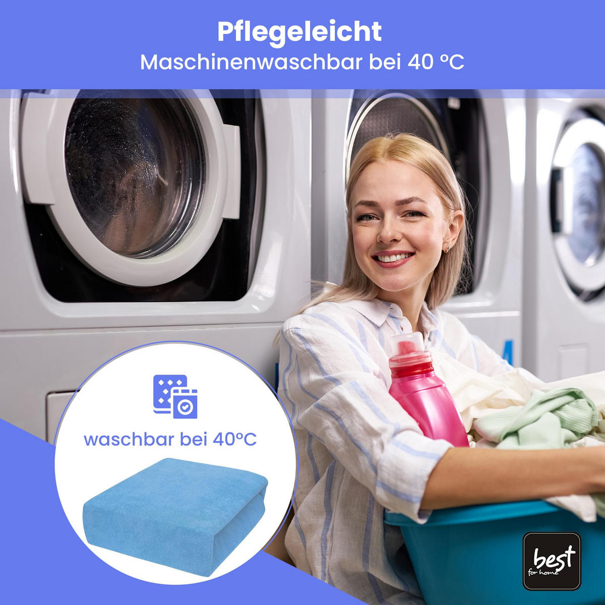 SPANNBETTLAKEN 160/200 cm, Frottee Elastisch 100 % Baumwolle Hellblau - Hellblau, Textil (160/200cm) - Best For Home