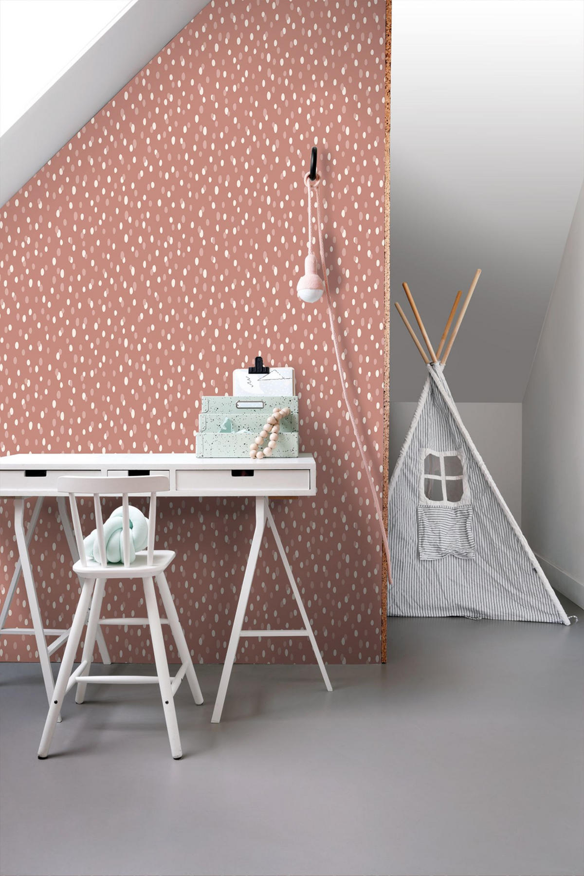 TAPETE Punkte 50 x 900 cm - Pink, Papier (50/0.1cm) - ESTAhome