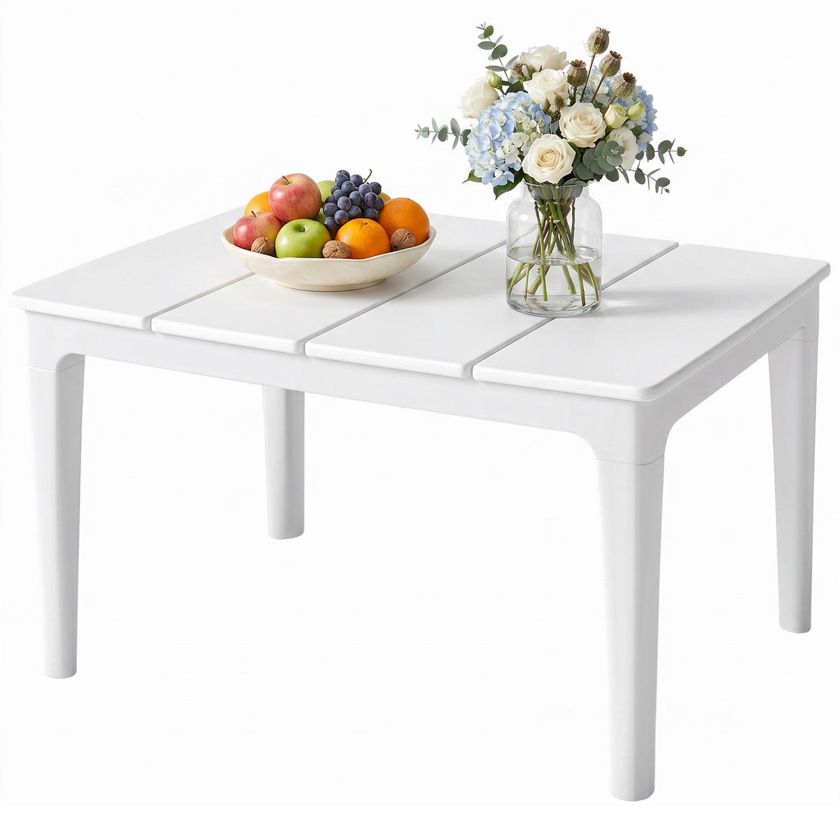 GARTENTISCH,CREMEWEISS,1 Stück - Weiß, Kunststoff (70/53/39cm) - GiPP