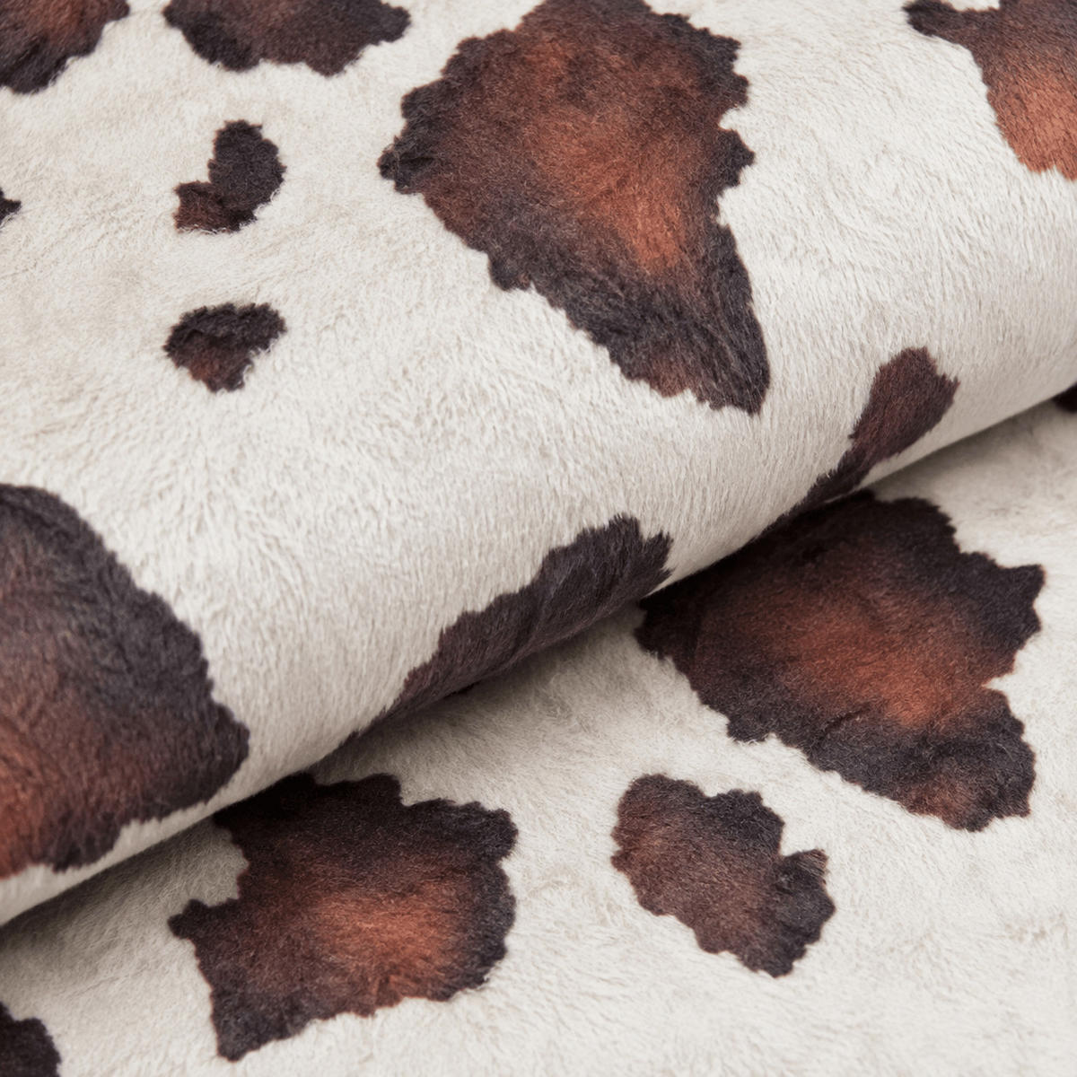 SCHLAFSESSEL ausklappbar, modularer Loungesessel mit Rückenrolle, Kuhmuster Braun-Creme - Braun, Textil (80/60/95cm) - SURB