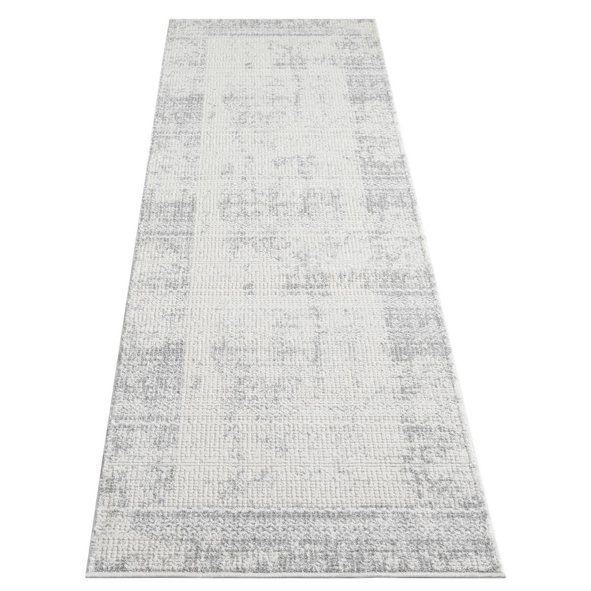KURZFLOR-TEPPICH Antik 232 Grau 80x300 cm - Grau, Textil (80/300cm) - carpet city